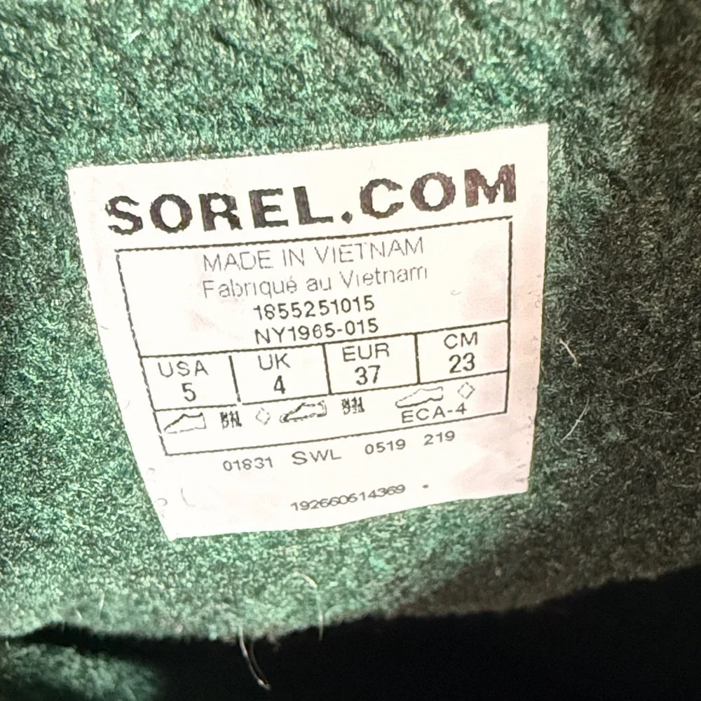 Sorel Men  Black Winter Boots with Red Accents